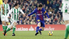 Video bàn thắng Real Betis 0-5 Barca: Messi và Suarez cùng song tấu