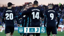 Leganes 1-3 Real Madrid: Vắng Ronaldo, Real ngược dòng, leo lên thứ 3