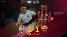 Video bàn thắng và clip highlights trận Shakhtar Donetsk 2-1 AS Roma