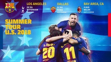 Lịch thi đấu giao hữu Hè 2018 của Barcelona