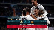 Video clip bàn thắng Real Madrid 2-0 Valencia: Real áp sát Top 4