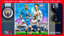 Nhận định bóng đá dự đoán bóng đá Manchester City vs Tottenham (2h00 ngày 18/4), tứ kết lượt về Cúp C1. Trực tiếp K+PM