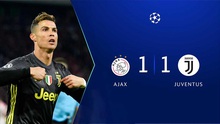 VIDEO Ajax 1-1 Juventus: Ronaldo ghi bàn, tiếp tục lập kỷ lục