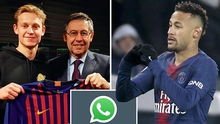 Barca dùng tin nhắn của Neymar để 'cuỗm' Frenkie De Jong ngay trước mũi PSG