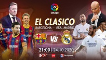 Cập nhật trực tiếp bóng đá Tây Ban Nha: Barcelona vs Real Madrid
