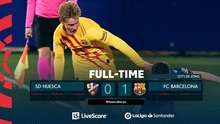 Huesca 0-1 Barcelona: De Jong toả sáng, Barcelona thắng trận đầu tiên trong năm 2021
