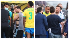 Messi và Neymar ngán ngẩm khi nhân viên y tế vào sân bắt 4 cầu thủ Argentina
