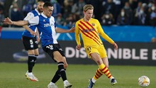 Alaves 0-1 Barcelona: De Jong lập công, Barcelona phả hơi nóng vào Top 4
