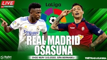 Soi kèo nhà cái Real Madrid vs Osasuna. Nhận định, dự đoán bóng đá La Liga (02h00, 3/10)