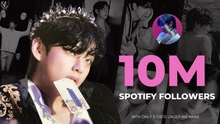 V BTS lập kỷ lục ấn tượng trên Spotify với tư cách nghệ sĩ solo