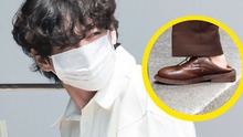 Netizen ‘tròn mắt’ với kiểu đi giày 'như phá’ của V BTS