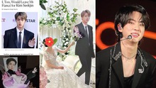 ‘Choáng’ với ‘standee’ của Jin BTS ‘sừng sững' trong nhiều đám cưới khắp thế giới