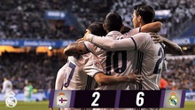 Deportivo 2-6 Real Madrid: Không BBC, Real vẫn thừa sức thắng kiểu tennis bằng đội hình B