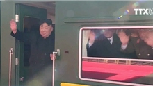 VIDEO: Chủ tịch Kim Jong-Un rời nhà ga Bình Nhưỡng để đến thủ đô Hà Nội
