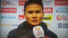 U23 Việt Nam 0-0 U23 Syria: Quang Hải run run, suýt không nói thành lời khi trả lời phỏng vấn