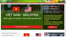 VFF chỉ bán 10.000 vé online trận chung kết Việt Nam vs Malaysia