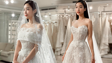 Đỗ Mỹ Linh thử váy cưới trước thềm hôn lễ: Nhan sắc cô dâu mỹ miều, khí chất chuẩn phu nhân hào môn