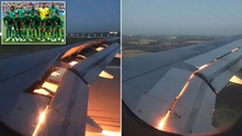 Máy bay chở tuyển Saudi Arabia đâm phải chim, bốc cháy trên không