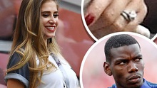 Bạn gái Pogba nổi bật trên khán đài World Cup, khoe khéo nhẫn đính hôn