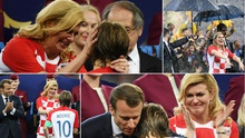 Tổng thống Croatia gây sốt với hình ảnh thân thiết Tổng thống Pháp, khóc khi lau nước mắt Modric