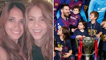 Vợ Messi và Shakira xóa bỏ mâu thuẫn, cùng selfie mừng Barca vô địch Liga