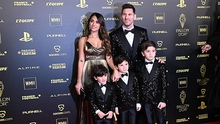 Gia đình Messi bảnh bao đi dự trao giải Quả bóng Vàng