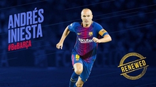 Iniesta kí mới hợp đồng, gắn bó trọn đời với Barcelona