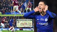 VIDEO Chelsea 2-0 West Ham: Hazard rực sáng, Chelsea vượt Arsenal, Tottenham, lọt vào Top 3