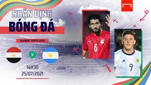 Trực tiếp bóng đá VTV5 VTV6: U23 Ai Cập vs U23 Argentina, Olympic 2021 (14h30 hôm nay)