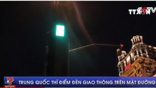 VIDEO Trung Quốc làm đèn giao thông trên mặt đường