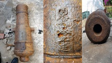 Cận cảnh súng thần công cổ 'Minh Mạng 18' tìm thấy ở đảo Quan Lạn, Quảng Ninh