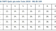 Giải đề thi toán 2018 mã đề 109