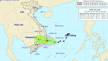 Vùng áp thấp đi vào vùng biển Phú Yên đến Khánh Hòa gây mưa lớn