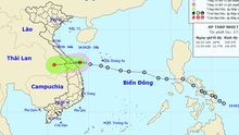 Áp thấp nhiệt đới đi vào đất liền các tỉnh Trung Trung Bộ