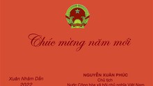 Thiếp chúc mừng năm mới 2022 của Chủ tịch nước Nguyễn Xuân Phúc