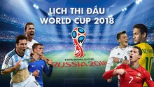 Lịch thi đấu, truyền hình trực tiếp World Cup 2018