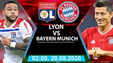 Cập nhật trực tiếp bóng đá bán kết cúp C1: Lyon vs Bayern Munich. K+, K+PM trực tiếp