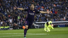 Espanyol 0-3 Barcelona: Luis Suarez giải khát bằng cú đúp, Barca vẫn trên đỉnh Liga