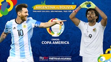 Nhận định kết quả. Nhận định bóng đá Argentina vs Bolivia. BĐTV trực tiếp Copa America 2021