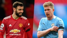 Bruno Fernandes sánh vai cùng De Bruyne trong đội hình tiêu biểu Ngoại hạng Anh