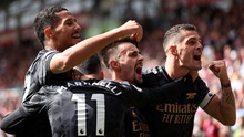 Tân binh Vieira lập 'siêu phẩm', Arsenal đòi lại ngôi đầu Ngoại hạng Anh