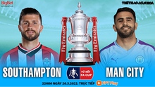 Soi kèo nhà cái Southampton vs Man City. Nhận định, dự đoán bóng đá FA Cup (22h00, 20/3)