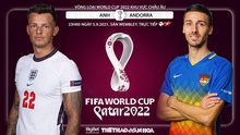 Nhận định bóng đá nhà cái Anh vs Andorra và nhận định bóng đá vòng loại World Cup (23h00, 5/9)