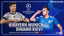 Nhận định bóng đá nhà cái Bayern Munich vs Dinamo Kiev. Nhận định bóng đá, dự đoán Cúp C1 hôm nay (2h00, 30/9)