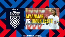 Nhận định bóng đá Myanmar vs Timor Leste, AFF Cup 2021 (16h30, 8/12)