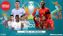 Nhận định kết quả. Nhận định bóng đá Thụy Sĩ vs Tây Ban Nha. VTV6 VTV3 trực tiếp bóng đá EURO 2021