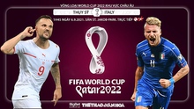 Soi kèo nhà cái Thụy Sỹ vs Ý và nhận định bóng đá vòng loại World Cup 2022 (1h45, 6/9)