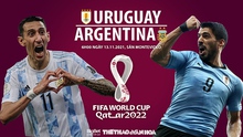 Soi kèo nhà cái Uruguay vs Argentina. Nhận định, dự đoán bóng đá vòng loại World Cup 2022 (6h00, 13/11)