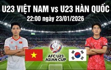Lịch thi đấu bóng đá hôm nay 23/1: Trực tiếp U23 Việt Nam đấu với U23 Hàn Quốc