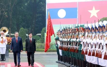 Tổng Bí thư Tô Lâm chủ trì Lễ đón Tổng Bí thư, Chủ tịch nước Lào Thongloun Sisoulith